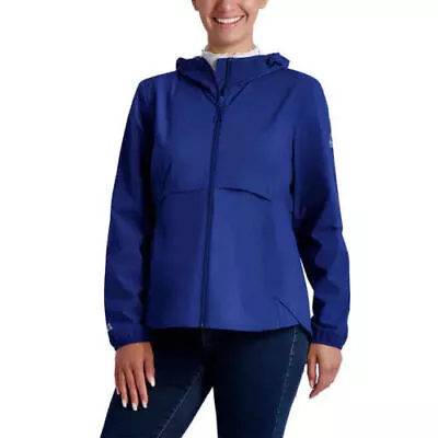 Gerry Ladies' Size XL Packable Hooded Rain Jacket Blue  • $19.99