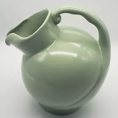 Vintage Mission Bell California Pottery Ceramic Celadon Green Pitcher • $22.44