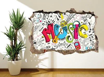 £2.19 • Buy Teenager Music Graffiti Sketch Doodle Wall Sticker Photo Wall Mural (11915519)