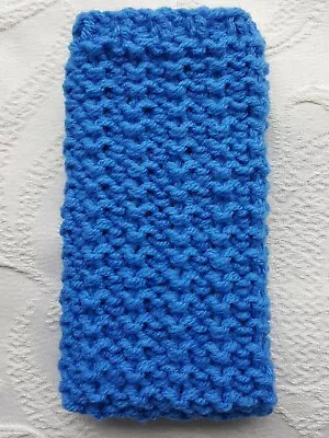 Mobile Phone Cover Sock Pouch Larger Phones Samsung Plus Iphone Etc. Blue • £4.44