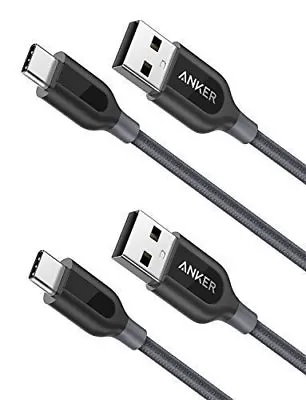 $45 • Buy Anker 6ft Black Nylon USB-C To USB-A 2.0 Cables (2 Pack) FREE EXP POST