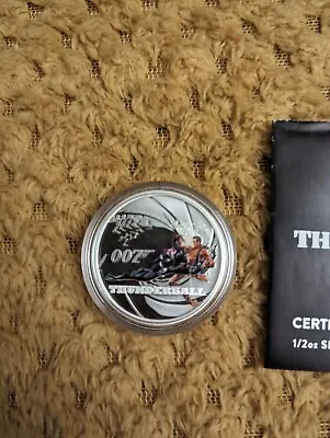 James Bond Thunderball 1/2 Oz Silver Proof Coin - The Perth Mint • £50