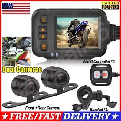 SE30 Waterproof Motorcycle Dash Cam Front+Rear DVR With G Sensor Parking Monitor • $43.31
