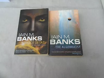 2 Iain M Banks Paperback Novels - The Algebraist  / Surface Detail - Paperback • £7.99