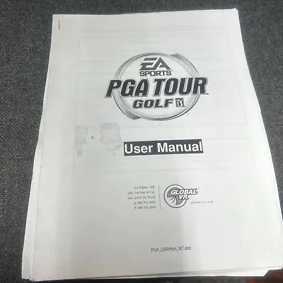 PGA TOUR GOLF Arcade  Machine Manual - Good Used Original • $8.99