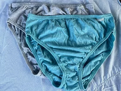 2 Vintage Women’s Jockey 100% Cotton High Leg Brief Panties XL 8 New • $44.45