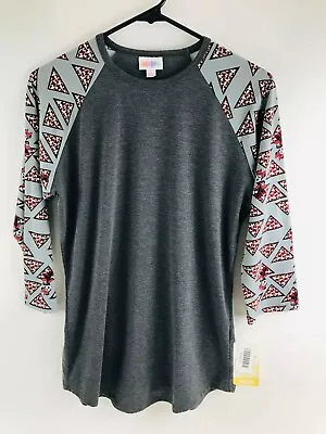 Lularoe Disney Minnie Mouse T-Shirt Women's Size S Gray Red 3/4 Sleeve Crew Neck • $10