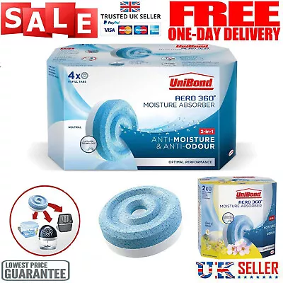 UniBond 2 Or 4 X 450g Refill Tabs Aero 360 Moisture Absorber Dehumidifier System • £10.99