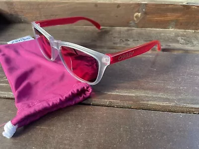 Oakley Frogskins Colorblock Matte Clear-Matte Translucent Pink/Torch Iridium • $90