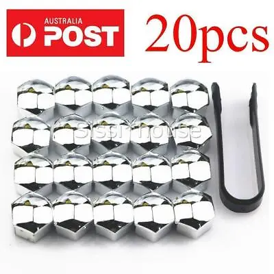 20x 17mm Chrome Car Wheel Nut Bolt Covers Caps Universal For Any Car Silver OZ • $10.95