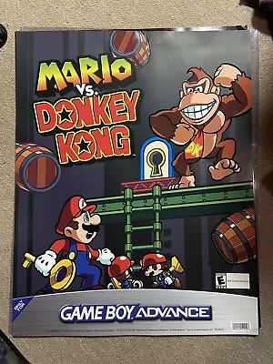 Mario VS Donkey Kong Gba Promo Poster Poster  Store Display Nintendo Gameboy • $55