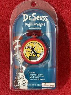 DR. SEUSS DIGIT WIDGET VINTAGE 1998 Pocket Watch Bag Clip Cat In The Hat NIP New • $15