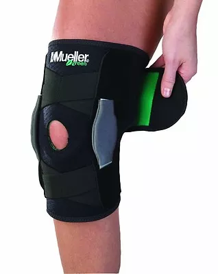 Mueller 86455 Green Adjustable Hinged Knee Brace Eco-Friendly • $44.99