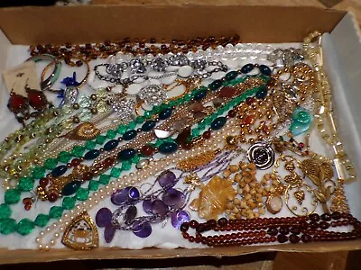 Jewelry Lot Necklace Brooch Brooches Bracelet & More Vintage  [a245] • $36.99