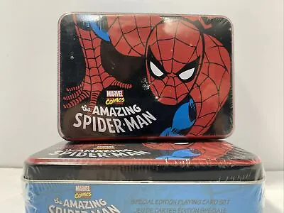 Spiderman Metal Tin Box Set Of Playing Cards Classic Villans • $9.99