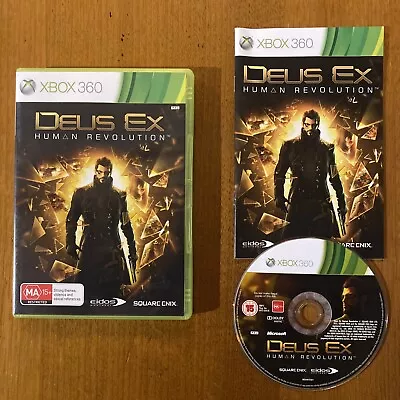 Deus Ex Human Revolution (ma15+) Xbox 360 Pal Includes Manual Oz Seller • $9.95