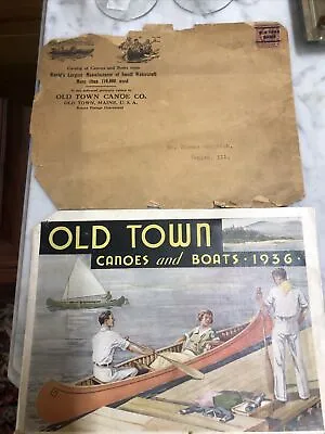 Maine Old Town Canoes And Boats 1936  Mailer History War Spec Dinghy Equip Model • $65