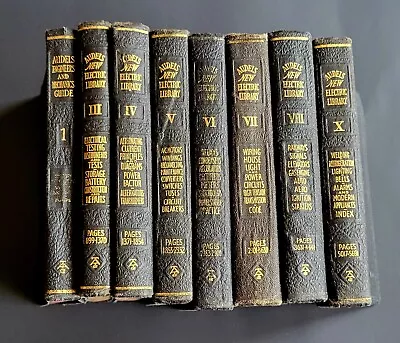 Lot Of 8: Vintage Antique Pocket Miniature Books  AUDELS NEW ELECTRIC LIBRARY  • $19.99