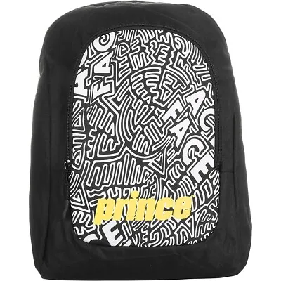 Prince Kids Tennis Backpack Junior Bag Black Yellow Ace Face • £32.59