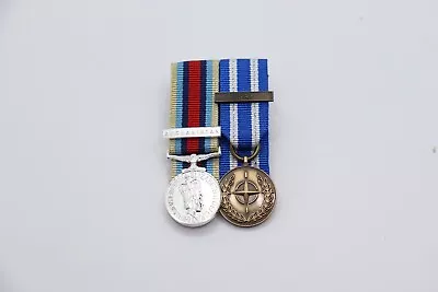 Operational Service Medal Afghanistan And NATO ISAF Mounted Miniature Medals • £31.95