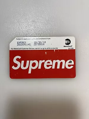 Supreme Metro Card NYC Subway MTA Train New York City • $20