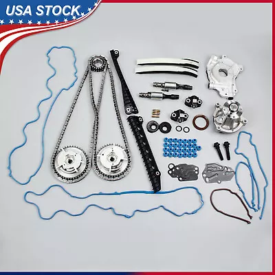 Timing Chain Tensioner Guide Kit Oil & Water Pump Gasket For 04-08 Ford 5.4L 3V • $213.95