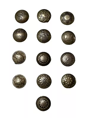 Huge Vintage Native American Sterling Silver Button Covers 19 Mm • $49.99