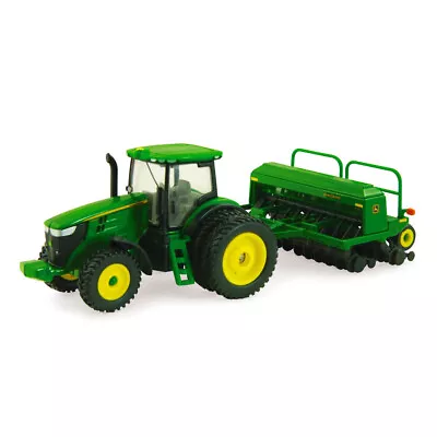 1:64 John Deere 7215R Tractor With Grain Drill Replica Toy • $21.95