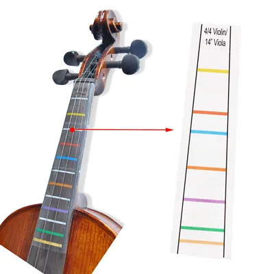 4/4 Violin Fretboard Sticker Fingerboard Marker Fiddle Learn Note Chart Tape US • $7.43