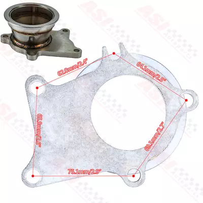 Flange Adapter For T3/T4 Turbo 5 Bolt To 3  V-Band Flange Stainless Steel • $45.99