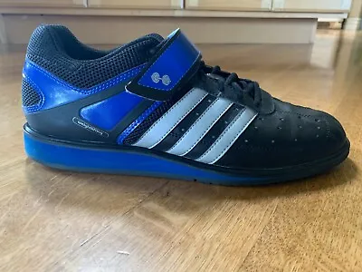 Adidas Powerlift Trainer Weightlifting Shoes Blue & Black Mens Size 10.5 G45630 • $37.50