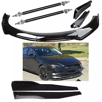 Front Bumper Lip Splitter Spoiler Body Kit Side Skirt For Mazda Speed 3 6 RX CX • $69.99