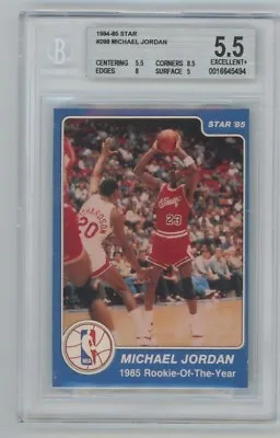 1984-85 Star #288 Michael Jordan BGS 5.5 1985 Rookie Of The Year Bulls Rookie RC • $2750