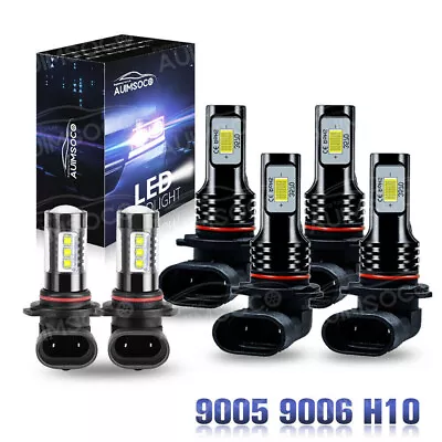 For Dodge Magnum 2005-2009 LED Headlight Bulbs High Low Beam H10 Fog Lights Kit • $35.98