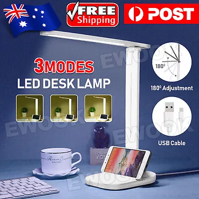 Touch LED Desk Lamp Bedside Study Reading Table Light USB Ports Dimmable AU • $11.45