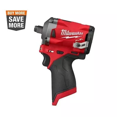 NEW Milwaukee M12 FUEL™ 1/2  Stubby Impact Wrench (2555-20) • $154.99