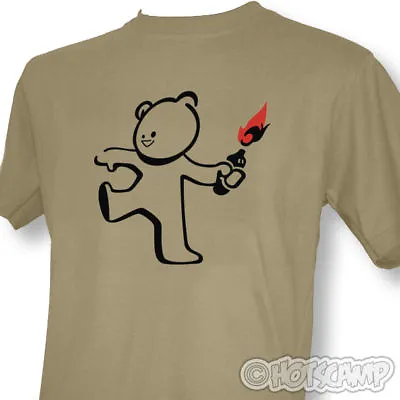 Banksy Molotov Cocktail Terrorist Teddy Ted Men T-Shirt • $17.41