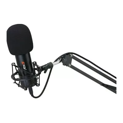 Microphone & Boom Arm - ADX Firecast Pro Black CO1 (USED) • £8