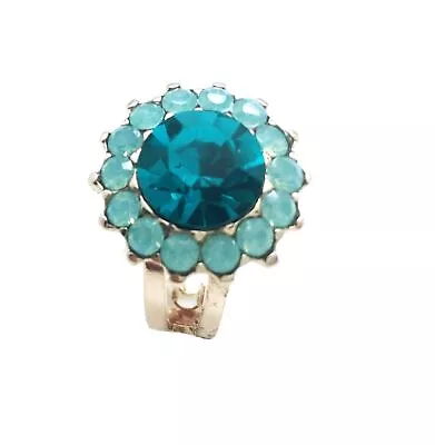 Ring By Mariana Congo Africa Coll. Floral Blue Zircon & Pacific Opal Austrian... • $80