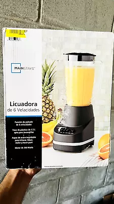 Mainstays 6 Speed Black Blender With 48 Ounce Jar1.5L Jar • $21.99