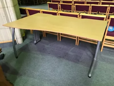£30 • Buy Left Hand Wave Desk, 1600mmx1000mm, Good Used Condition, Laminate And Metal.