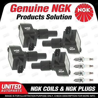 NGK 4 Spark Plugs + 4 Igniton Coils For Mazda RX-8 1.3L 2003-2011 • $702.95