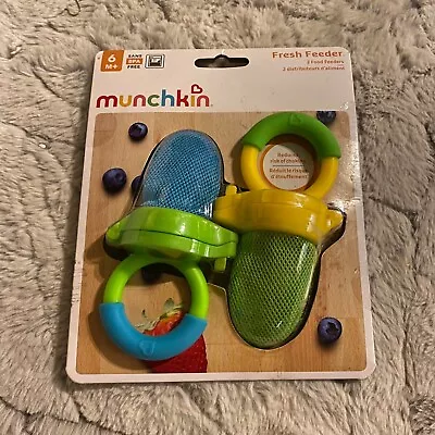 2 Munchkin Fresh Food Feeders YELLOW GREEN BLUE PURPLE BPA Free 6M+ • $15.99