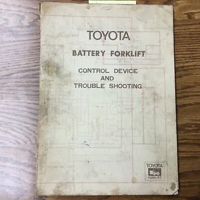$79.99 • Buy Toyota BATTERY FORKLIFT CONTROL DEVICE & TROUBLESHOOTING SERVICE REPAIR MANUAL