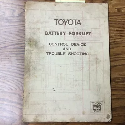$79.99 • Buy Toyota BATTERY FORKLIFT CONTROL DEVICE & TROUBLESHOOTING SERVICE REPAIR MANUAL