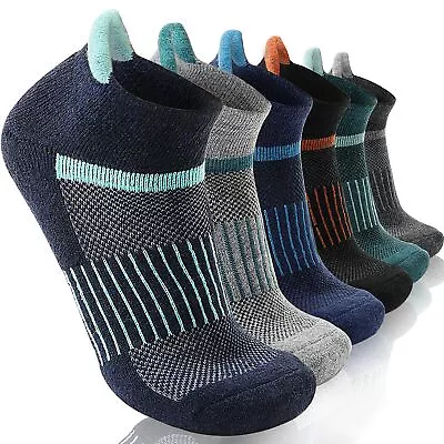 6 Pairs Merino Wool Ankle Hiking Running Socks Compression Support Thick Cushion • $33.95