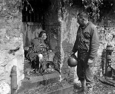 £7.22 • Buy US Soldier Inspecting German Dead In Cherbourg 8 X 10  World War II Photo #162