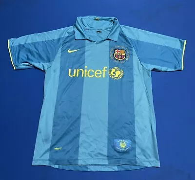 Nike FC Barcelona Soccer Jersey 2008-2009 Third Kit Shirt Mens Short Sleeve M • $45.99