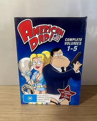 American Dad Complete Seasons 1- 5 Box Set DVD Region 4 Pre Owned FREE POST • $49.95