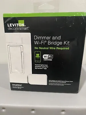 Leviton Decora DNKIT Smart No-Neutral Dimmer & WiFi Bridge Kit • $25.99